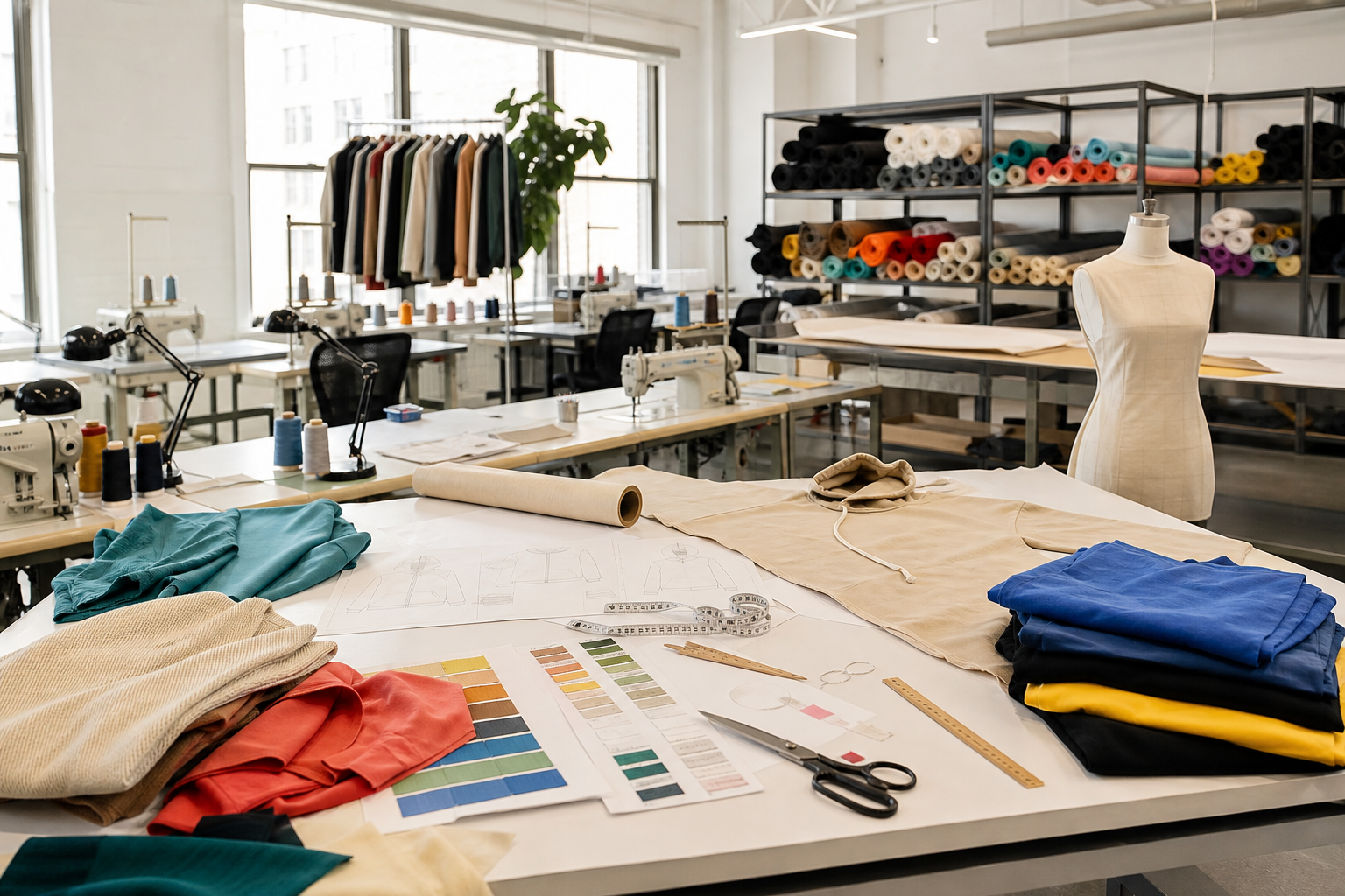 Cut and sew studio for private label apparel development